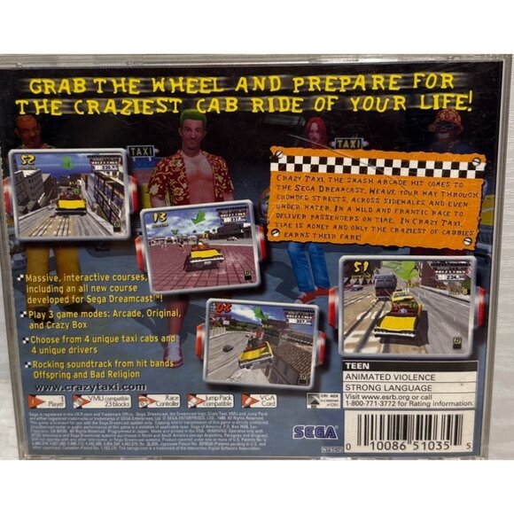 Crazy Taxi Sega & 18 Wheeler American Pro Trucker Dreamcast Game Complete Teen - Picture 6 of 9
